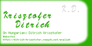 krisztofer ditrich business card